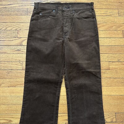 Vintage Levi's 517 Brown Bootcut Corduroy Pants 32x30 Made In USA