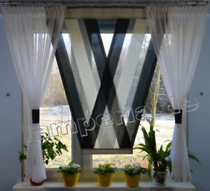 Moderne Gardinen Wohnzimmer Fensterdekoration Schwarz Fenster 1 180 Nr 637 Ebay