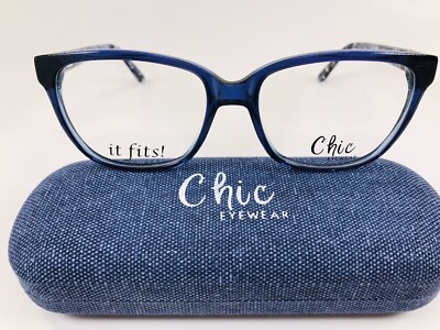 New Chic Blue JUSTINE Eyeglasses 57mm with Case For The Stylish Large Woman New Chic Blue JUSTINE Eyeglasses 57mm with Case For The  main image 3