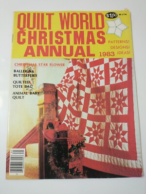 Quilt World Christmas Annual December 1983 Pattern Booklet Magazine Design Ideas