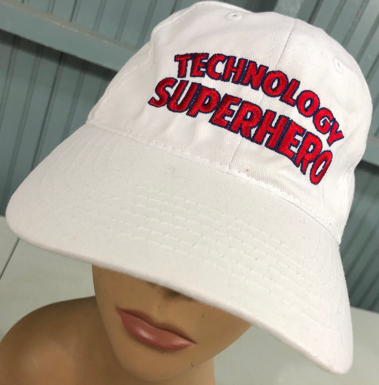 Technology Superhero STLCOM.COM White Strapback B… - image 1