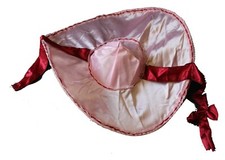 18" Southern Belle Pink Hat, kids easy costume Halloween theater dress up