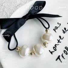 Stylish Faux Pearl Hair Accessories - Elevate Your Look Hair Bands Hair Ties GIF