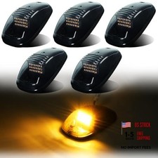 LED Cab Roof Clearance Marker Lights Fit For 2003-2010 Smoked Lens Amber LED
