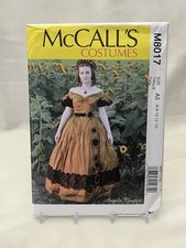 McCalls M8017 Angela Clayton Edwardian Civil War Ball Gown Sewing Pattern 6-14