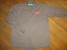 PETERBILT TRUCKS WORK SHIRT Trucker Driver Garage Mechanic Patch Long Sleeve XL