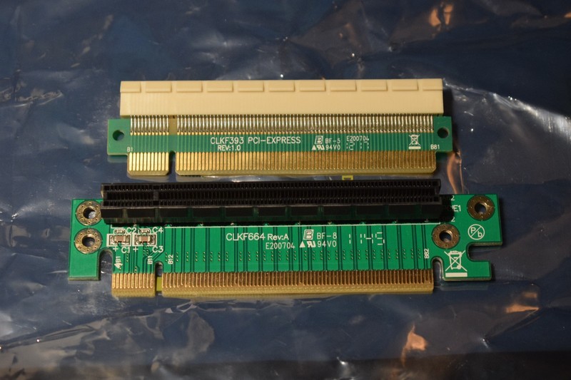 PCI Express x16 Riser - Inlcudes 90 Degree x16 Socket and x16 Extension Socket