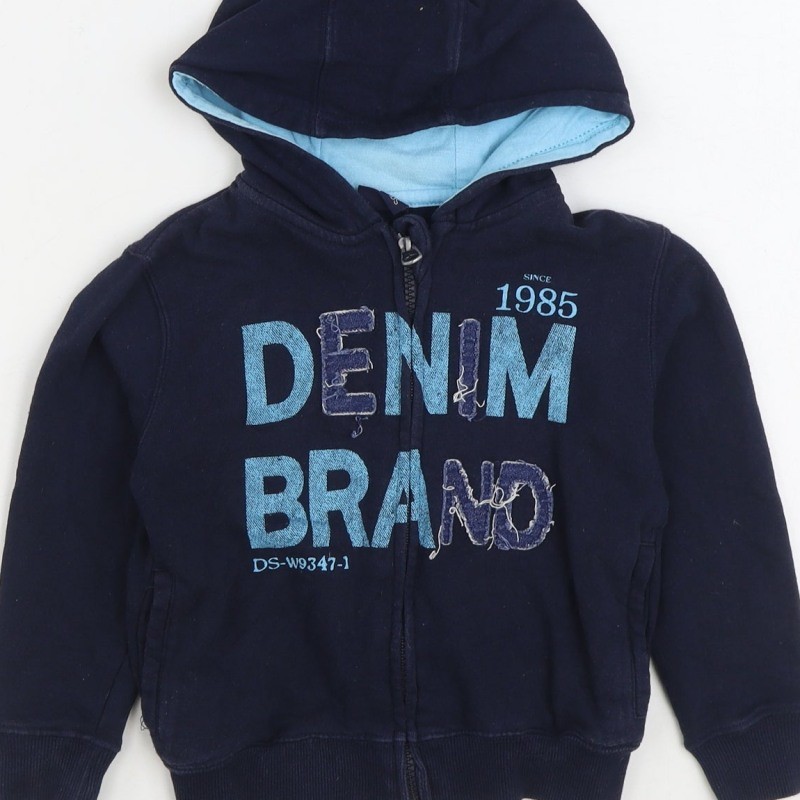 Losan Boys Full Zip Hoodie Size 4 Years UK '' Blue Denim Brand Long Sleeve image 7