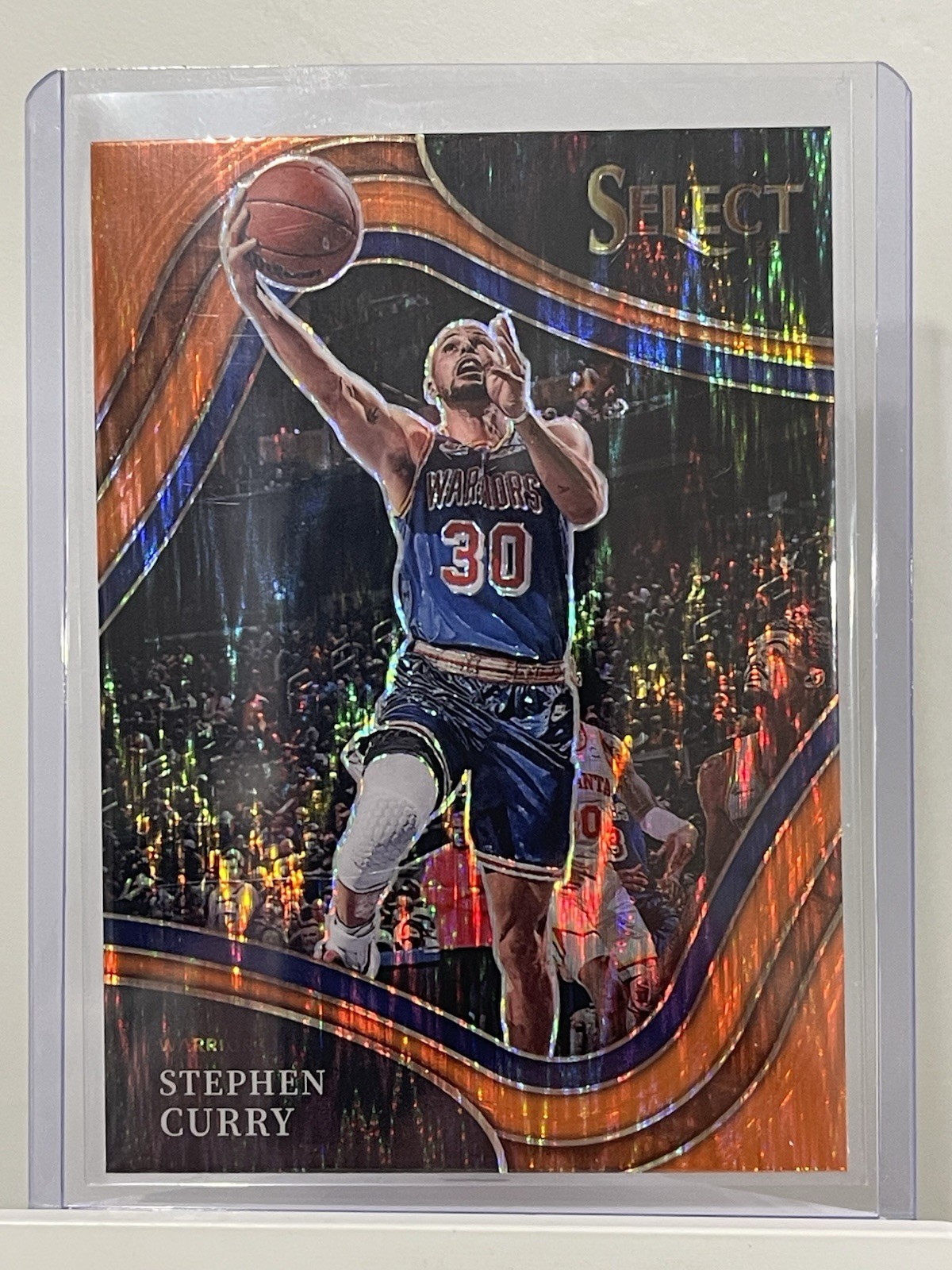 2021-22 Panini Select - Courtside Stephen Curry #263 Orange Flash Prizm