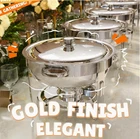 UPERFECOOK Round Chafing Dish 408 Stainless Steel Chafer Buffet Set