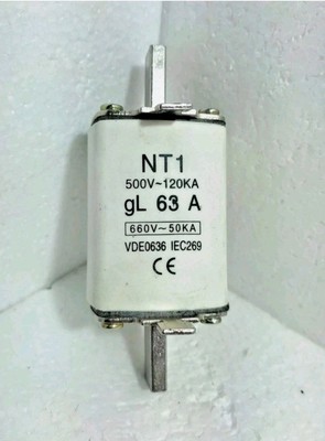 NT1 63A Gl Sicherung 500V 120kA/660V 50kA VDE0636 IEC269