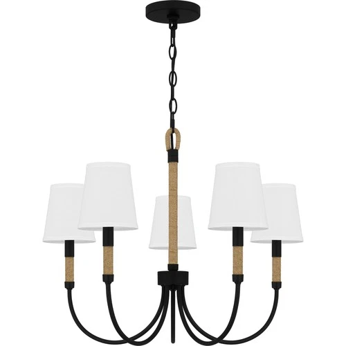 Quoizel BYL5025 Bayside 5 Light 25"W Chandelier - Black - Picture 5 of 7