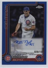 2025 Topps Chrome Update Blue Refractor 20/150 Matthew Boyd #AC-MB Auto 6m7
