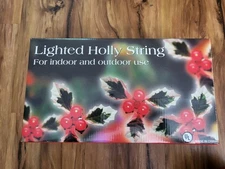 Lighted Holly String, Christmas Lights, Indoor, Outdoor, Festive, Works, Costco