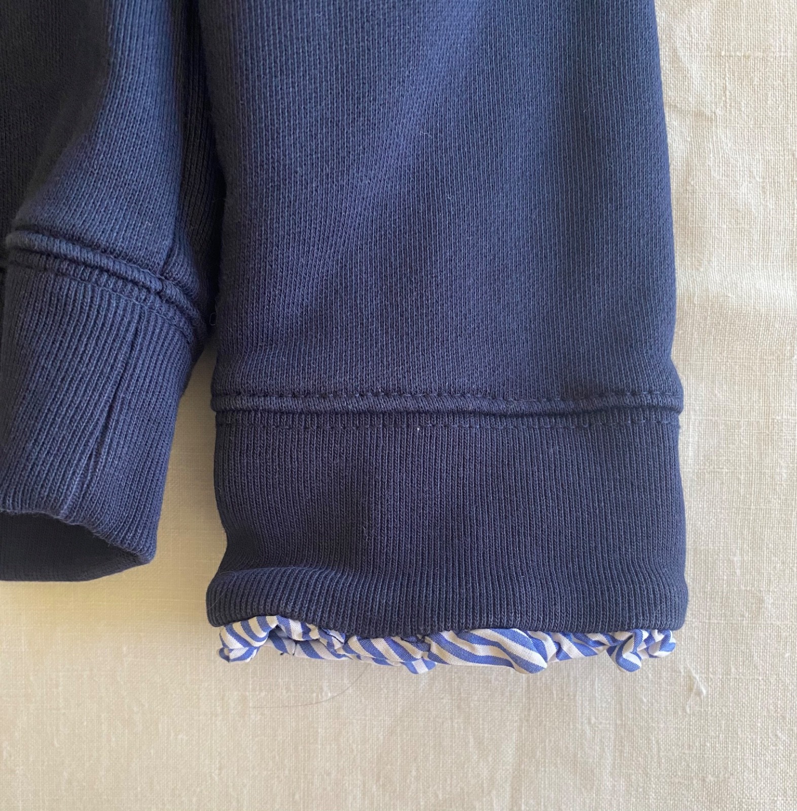 J Crew Merchantile Zip Pullover Solid Stripe Swea… - image 9