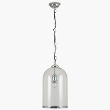 Cloche Clear Glass and Silver Pendant RRP£96