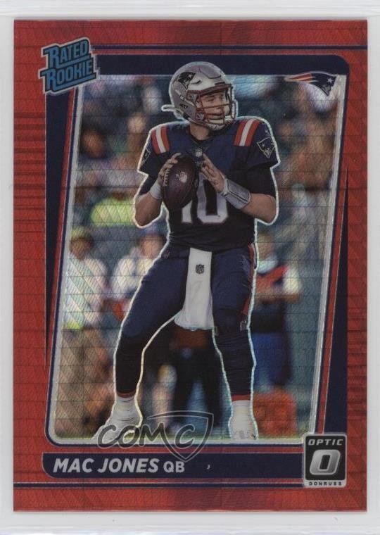 2021 Panini Donruss Optic Rated Rookie Red Hyper Prizm Mac Jones #206 0na3