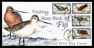 DR WHO 2004 FIJI FDC SHORE BIRD COMBO $3 R82930