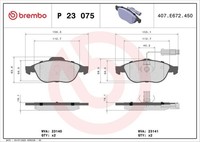 Brembo Bremsbelagsatz, Scheibenbremse P 23 075 FüR Alfa Romeo Lancia