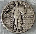 1928 S Standing Liberty Quarter 25C Silver .900 Fine San Francisco Mint Coin #15