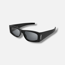 Saint Laurent Women's SL M140 Black Rectangle Sunglasses 56-18-130