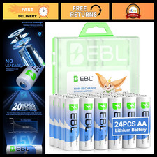 24 Pack AA Lithium Batteries 3000mAh 1.5V - Long-Lasting Non-Rechargeable for Ca