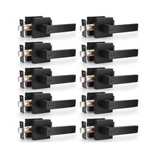 Probrico 10 Pack Matte Black Door Handles Privacy Door Levers, Heavy Duty Be...