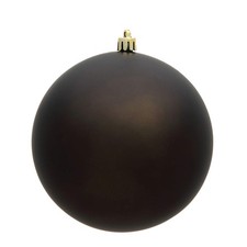 Vickerman 12" Contemporary Plastic Ball Ornament in Matte Gunmetal Gray