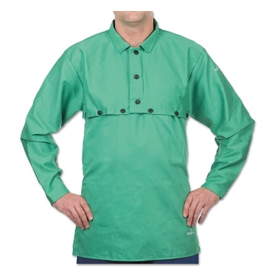 FR Cotton Sateen Cape Sleeves, Hook-and-Loop, Medium, Visual Green ORS Nasco