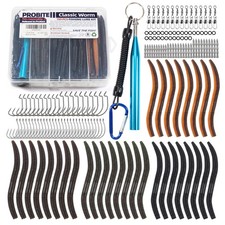 159PCS Stick Worm Baits Wacky Rig Kit for Bass Fishing – Soft Plastic Stick L...