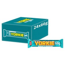 Box of 24 Bars Yorkie DUO Biscuit & Brownie Flavour Milk Chocolate Bar 66g