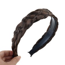 7 Strand Braided Synthetic Fiber Hairpiece Headband Secure NonSlip Natural Braid