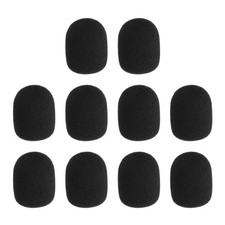 10 Pcs Mini Foam Microphone windscreen, 24x30mm Black Mic Cover