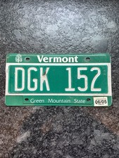 Vermont License Plate