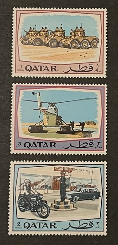 Travelstamps: 1969 Qatar Stamps Sg 282-284 Short Set - Security Forces Mint MOGH - Picture 1 of 5