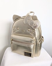 Image of NEW Loungefly x Sanrio Hello Kitty 50th Anniversary Metallic Gold Mini Backpack