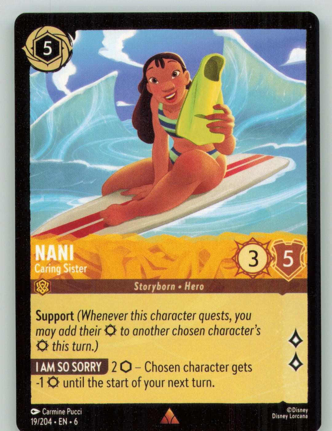 Nani - Caring Sister 19/204 Azurite Sea Lorcana Rare Near Mint