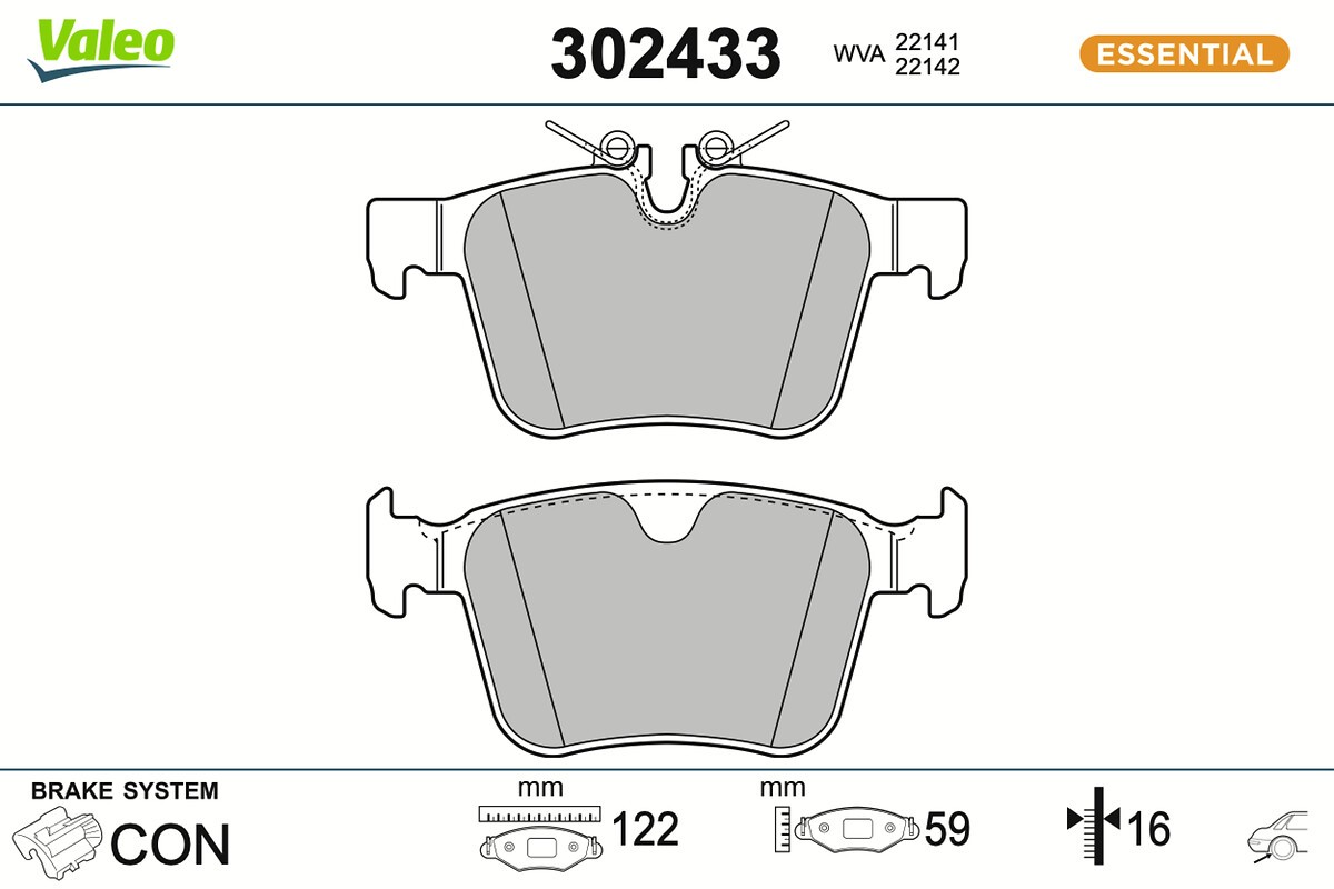 2x ✅Fits VALEO 302433 HAM PADS. FIRST   ⭐UK Seller⭐