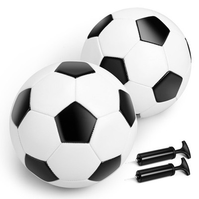 Soccer Balls Size 5 with Pumps - Set of 2 Soccers and 2 Pumps - Official Size...