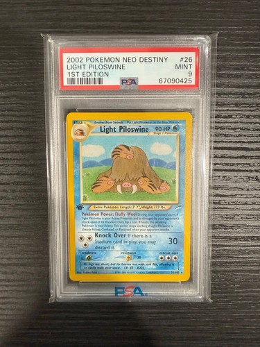 Light Piloswine (1st Edition) graded PSA 9 for sale on eBay