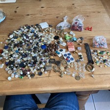 Hundreds Of Vintage Buttons Some Sets & Buckles Military