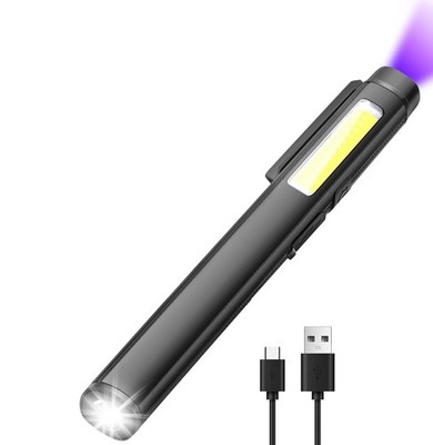 Premium Alu LED Inspektionslampe Akku COB UV Laserpointer Werkstattlampe