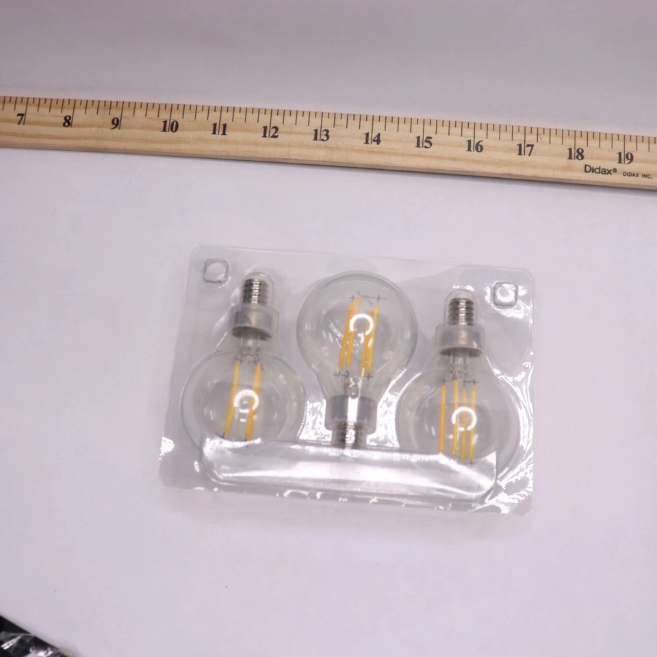 (3-Pk) Ecosmart Filament LED Light Bulb Dimmable Soft White 5W/40W 120V - Image 3 of 4