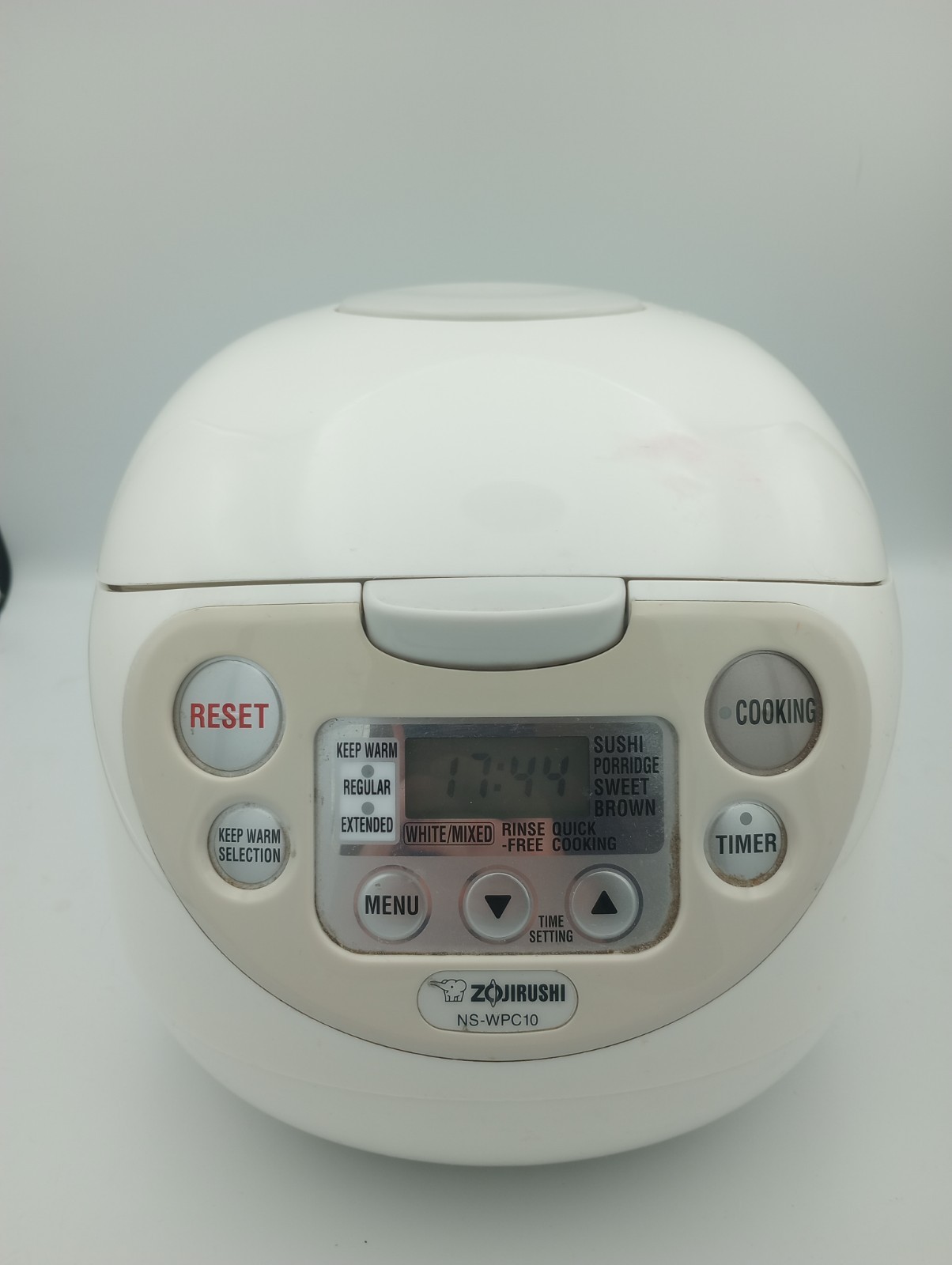 Zojirushi NS-WPC10 5.5 Cup Fuzzy Rice Cooker and Warmer White 
