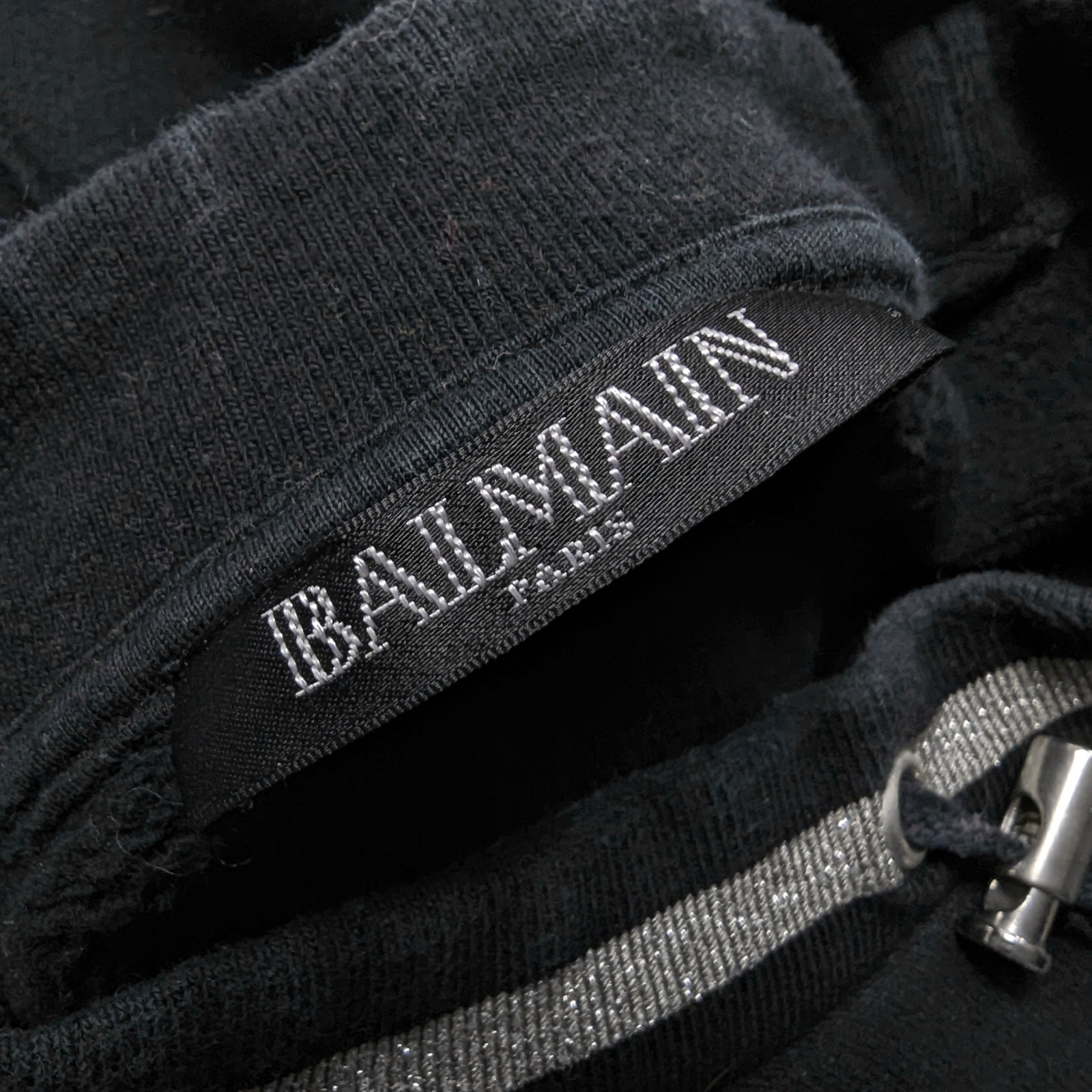 Balmain Crest Logo Drawstring Pullover Sweater Sw… - image 13