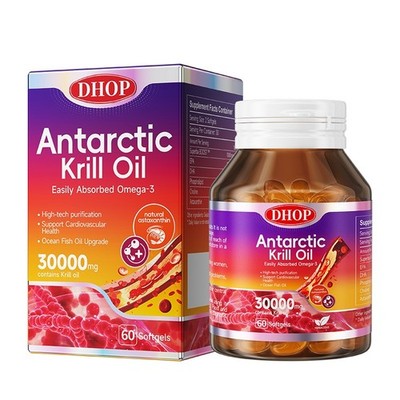 DHOP Antarctic Krill Oil Softgels Omega-3 Support Cardiovascular Health