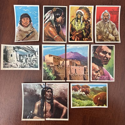 Native American Indian Rare 1959 Spanish Torras Cards Lot Of 11 Sioux Seminole