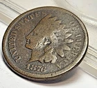 Rare 1876 Indian Head Cent-Authentic Collectible Coin for Album!