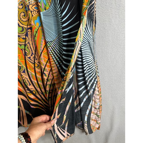 Womens Boho Abstract Print Kaftan Maxi Dress Resort Beach Cover Up One Size - Bild 5 von 9
