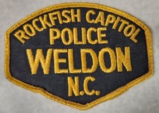 Vintage Weldon NC Police Patch Halifax County North Carolina Rockfish Capitol
